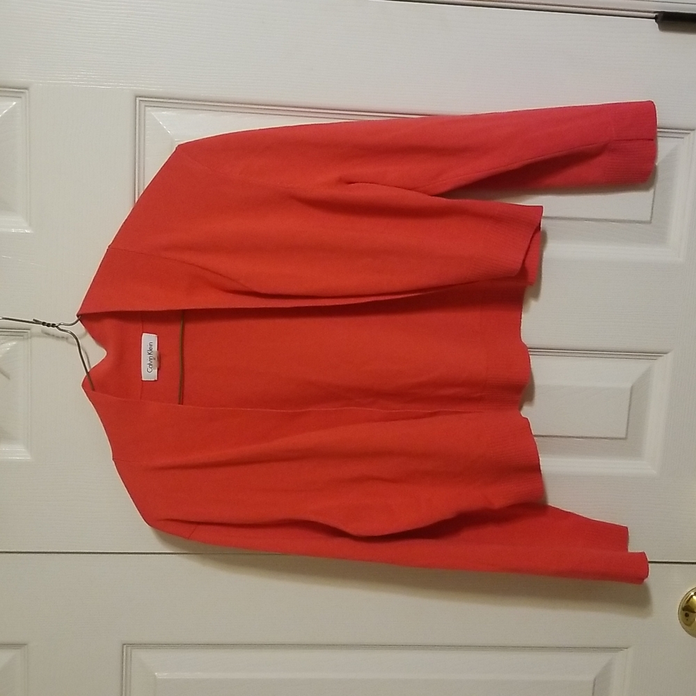Calvin Klein XL coral 3/4 sleeve length shrug